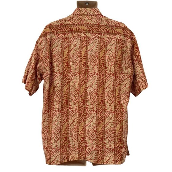 Tori Richard Mens SS Button Front Hawaiian Shirt Red Brown Beige Floral XL‎ - Picture 6 of 6